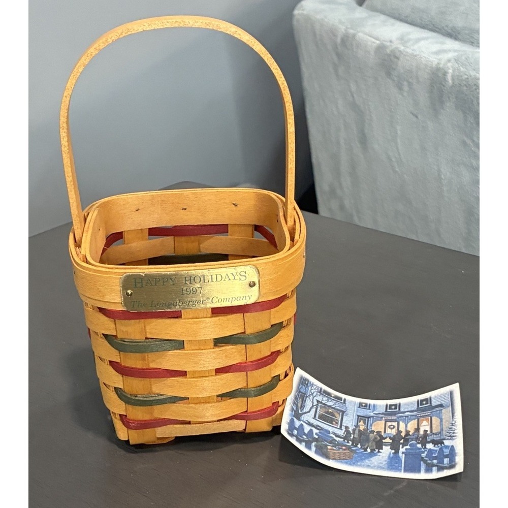 Vtg Longaberger Happy Holiday 1997 Basket Very Rare Signed Small Basket